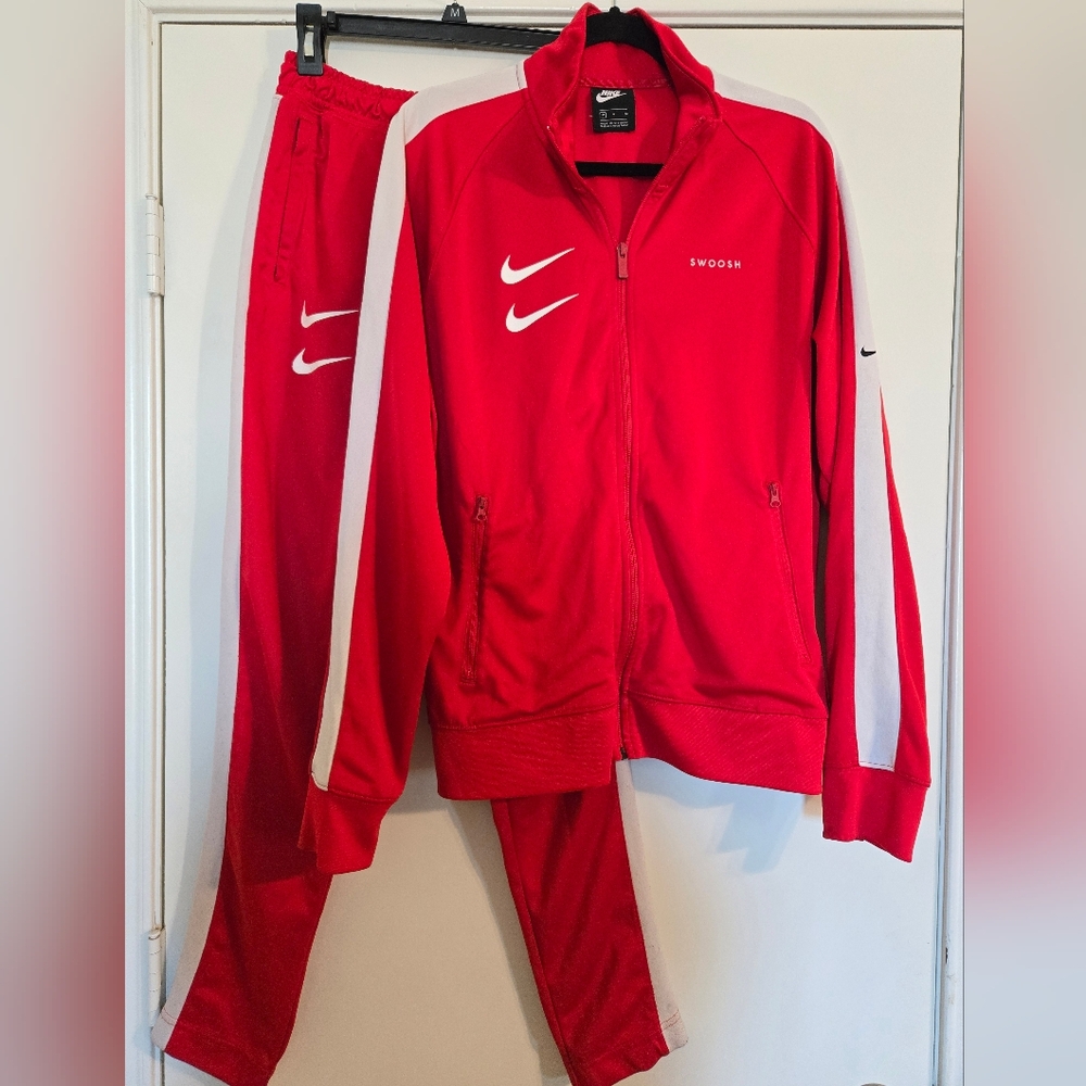 Nike Red and White Track Suit